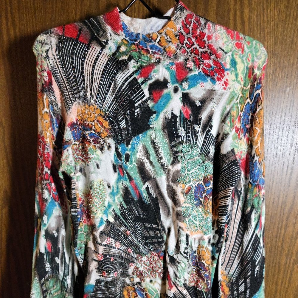 STUNNING Alberto Makali Paris Milano Beaded Sweater